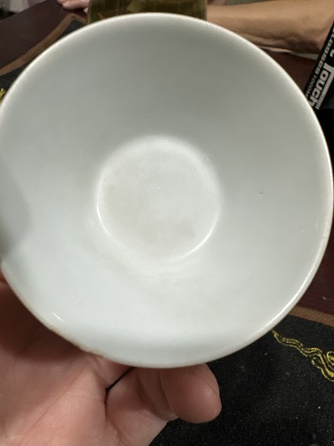 古玩陶瓷玉璧底青花杯真品鑒賞圖