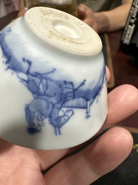 古玩陶瓷玉璧底青花杯真品鑒賞圖