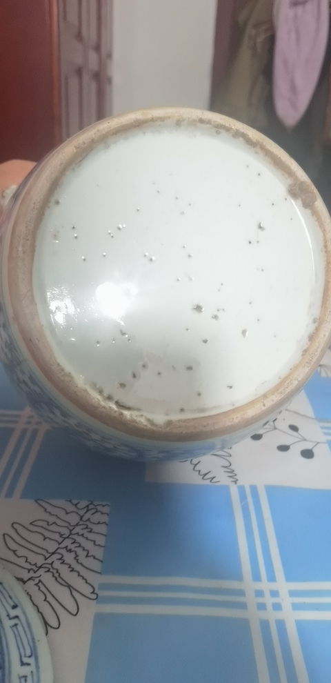 古玩陶瓷青花四系粥罐真品鑒賞圖