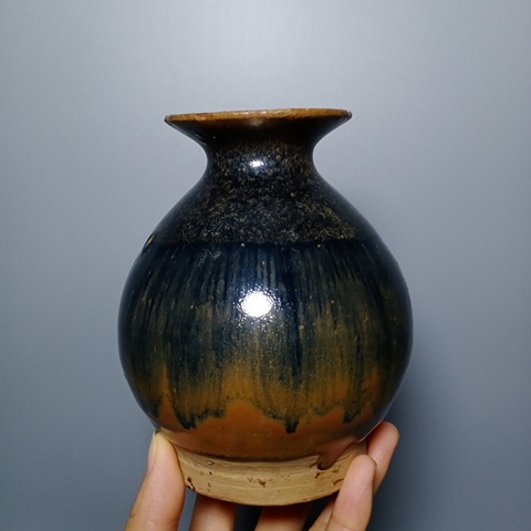 古玩陶瓷明代，磁州窯蘋果尊拍賣，當前價格388元