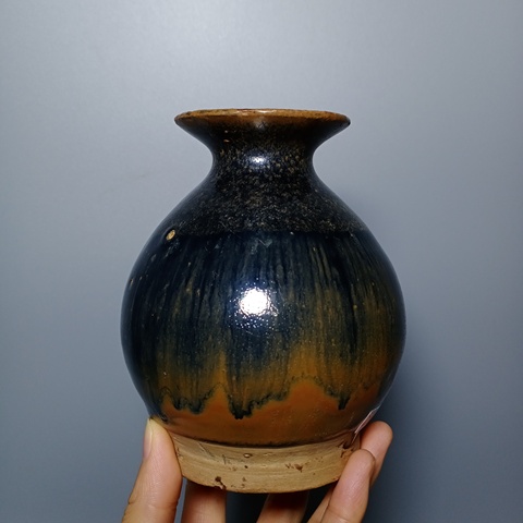 古玩陶瓷明代，磁州窯蘋果尊拍賣，當前價格388元
