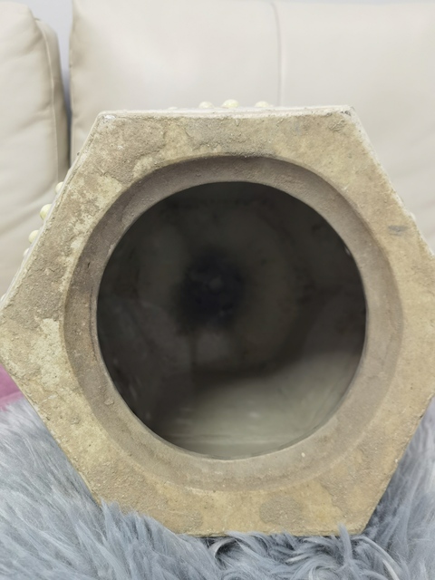 古玩陶瓷清晚期 粉彩人物紋六方鼓凳真品鑒賞圖