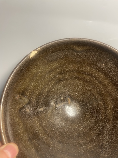 古玩陶瓷元代耀州窯黑碗拍賣，當前價格500元