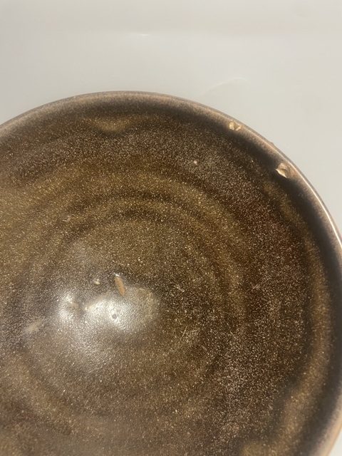 古玩陶瓷元代耀州窯黑碗拍賣，當前價格500元