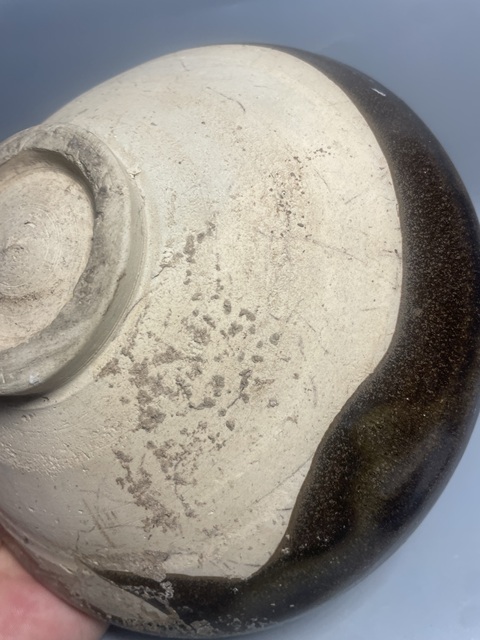 古玩陶瓷元代耀州窯黑碗拍賣，當前價格500元