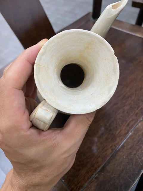 古玩陶瓷青白釉瓜棱執壺真品鑒賞圖