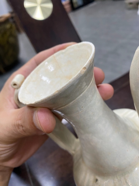 古玩陶瓷青白釉瓜棱執壺真品鑒賞圖