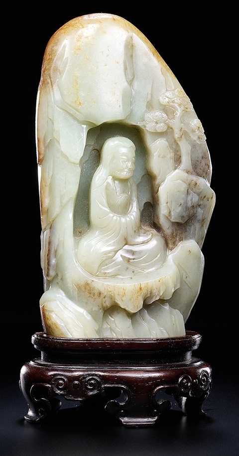 古玩玉器和田玉雕“山子”擺件真品鑒賞圖