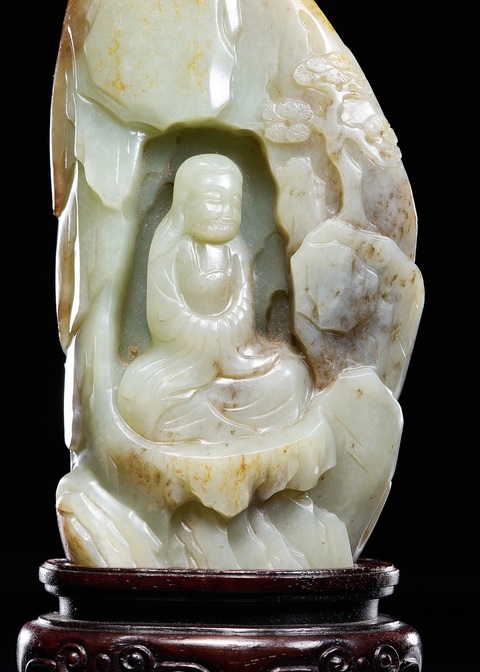 古玩玉器和田玉雕“山子”擺件真品鑒賞圖