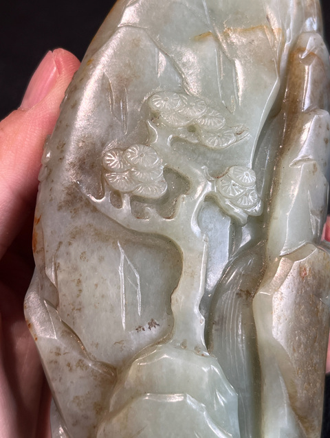 古玩玉器和田玉雕“山子”擺件真品鑒賞圖