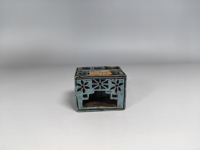 古玩陶瓷清中爐均釉文房筆插真品鑒賞圖