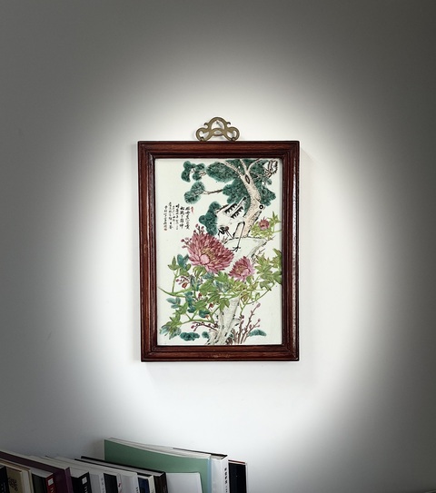 古玩陶瓷淺絳花鳥紋瓷板拍賣,當(dāng)前價(jià)格15800元