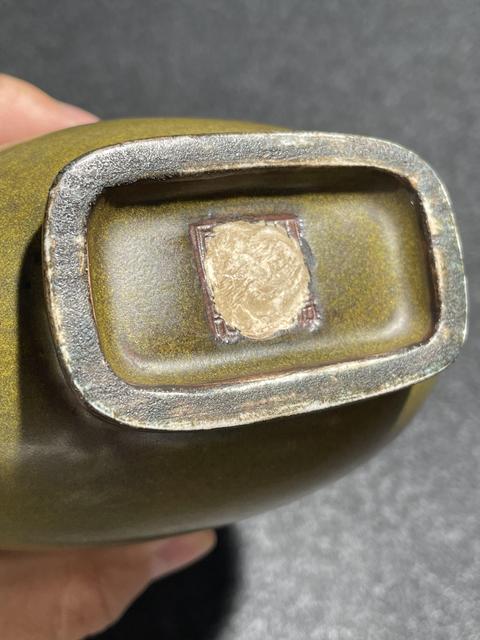古玩陶瓷清代茶葉沫釉葫蘆瓶真品鑒賞圖