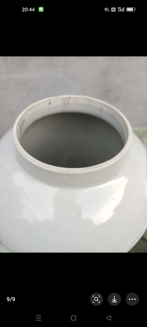 古玩陶瓷白釉將軍罐真品鑒賞圖