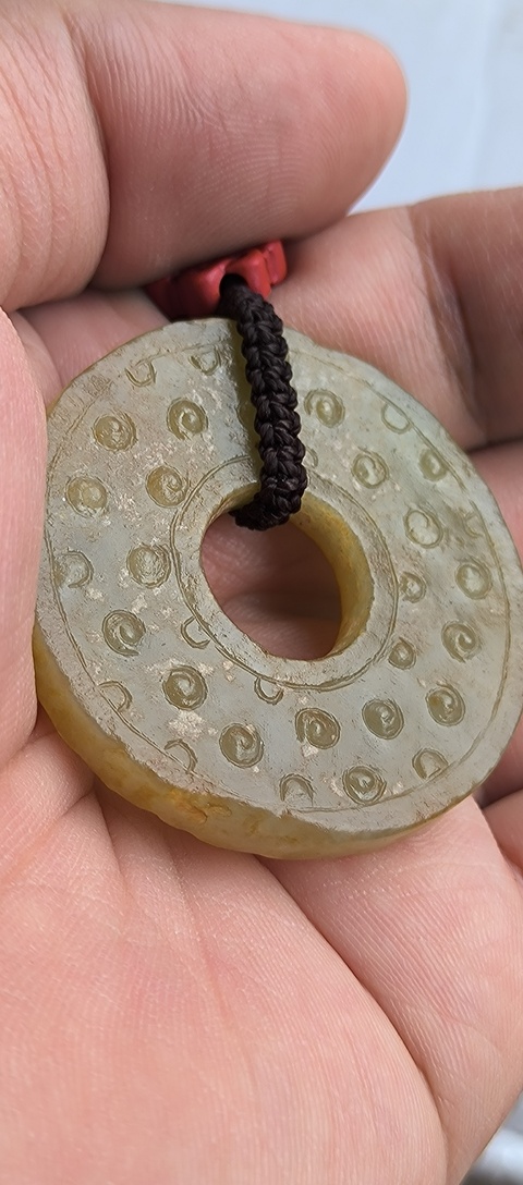 古玩玉器谷紋玉璧真品鑒賞圖