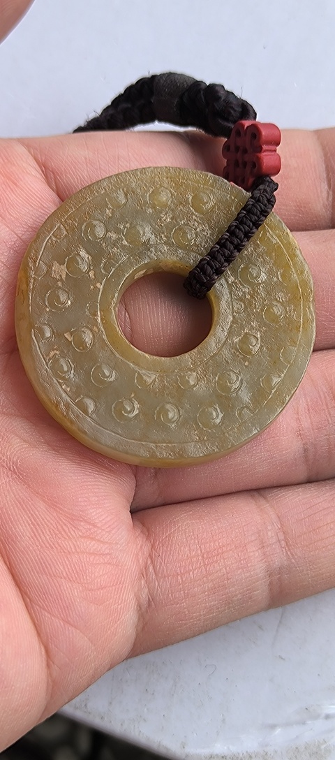 古玩玉器谷紋玉璧真品鑒賞圖