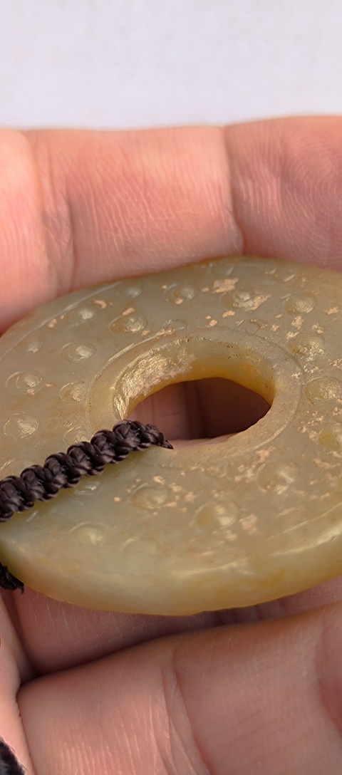 古玩玉器谷紋玉璧真品鑒賞圖