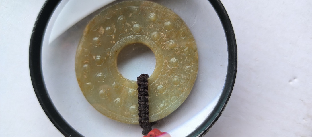 古玩玉器谷紋玉璧真品鑒賞圖