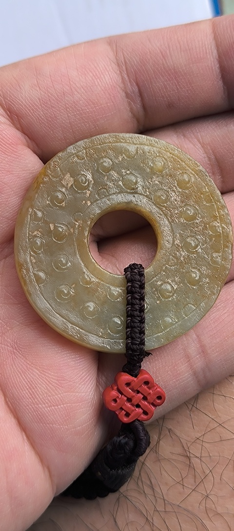 古玩玉器谷紋玉璧真品鑒賞圖