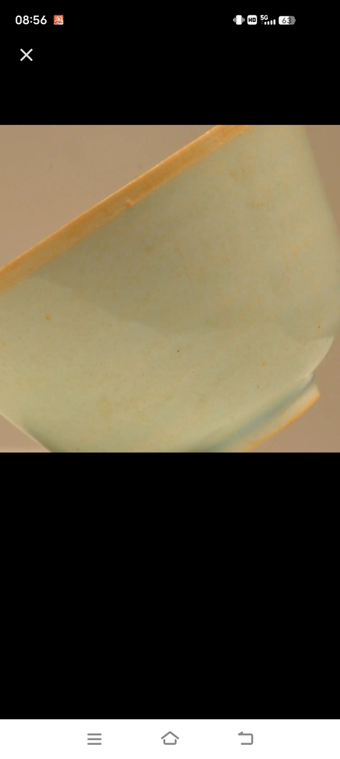 古玩陶瓷湖田影青模印花卉杯真品鑒賞圖