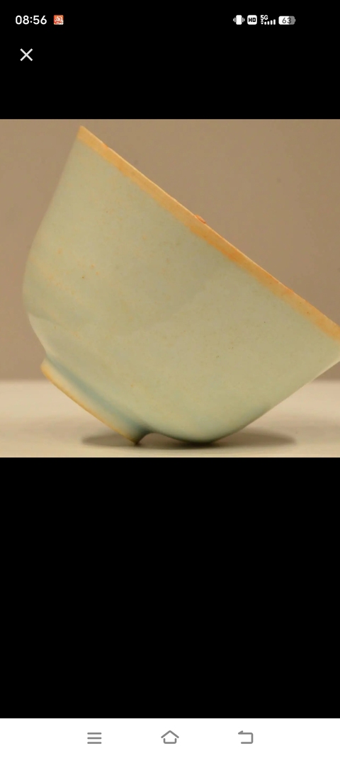 古玩陶瓷湖田影青模印花卉杯真品鑒賞圖