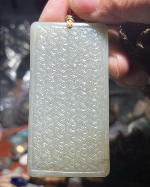 古玩玉器和田玉牌真品鑒賞圖