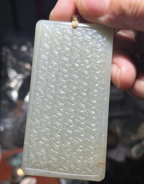 古玩玉器和田玉牌真品鑒賞圖