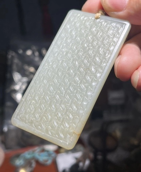 古玩玉器和田玉牌真品鑒賞圖