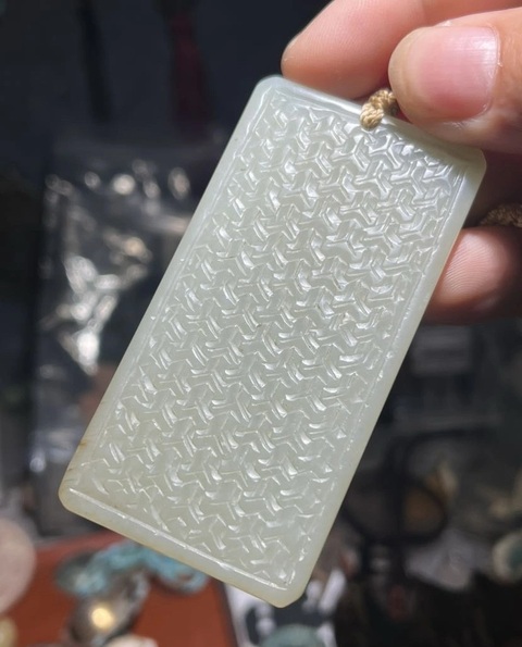 古玩玉器和田玉牌真品鑒賞圖