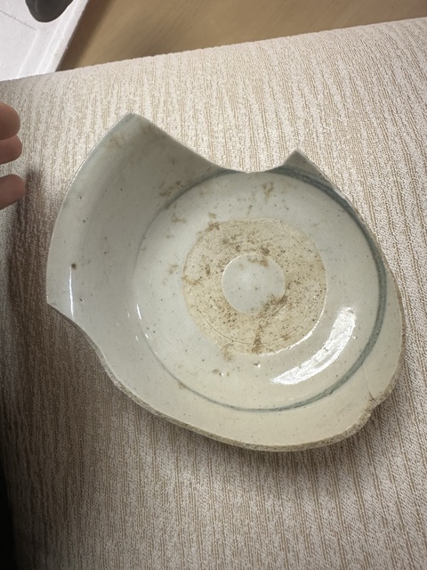古玩陶瓷花卉紋青花碗標本真品鑒賞圖
