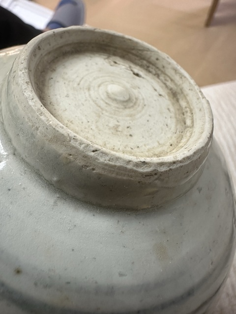 古玩陶瓷花卉紋青花碗標本真品鑒賞圖