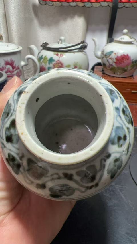 古玩陶瓷吉語紋青花罐真品鑒賞圖
