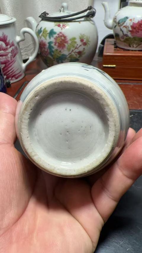 古玩陶瓷吉語紋青花罐真品鑒賞圖