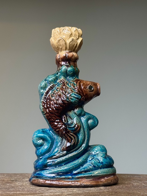 古玩陶瓷燭臺真品鑒賞圖