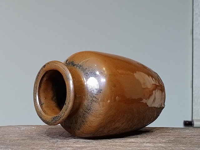 古玩陶瓷紫金釉高領罐真品鑒賞圖