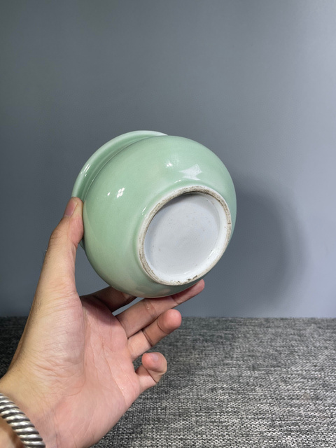 古玩陶瓷清末民初.冬青釉香爐拍賣，當前價格650元