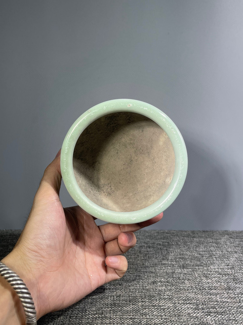 古玩陶瓷清末民初.冬青釉香爐拍賣，當前價格650元