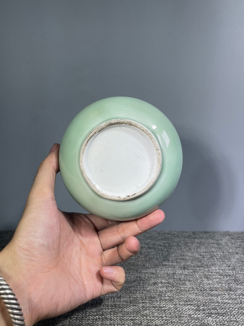 古玩陶瓷清末民初.冬青釉香爐拍賣，當前價格650元