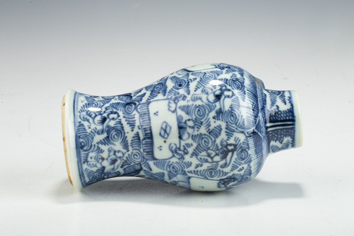 古玩陶瓷清早·青花嬰戲紋雞腿瓶拍賣，當(dāng)前價(jià)格2016元