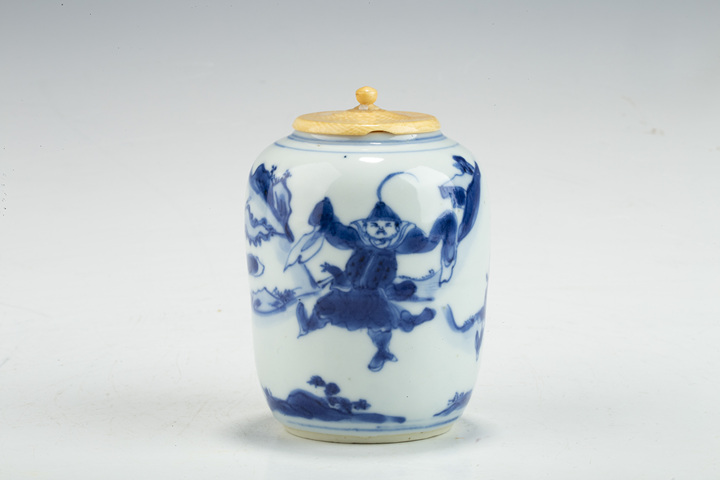 古玩陶瓷明晚·青花人物故事紋茶入拍賣，當(dāng)前價(jià)格36016元