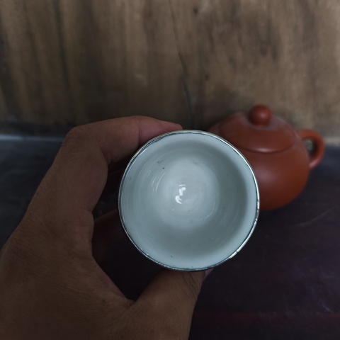 古玩陶瓷晚明德化白釉杯拍賣,當前價格28元