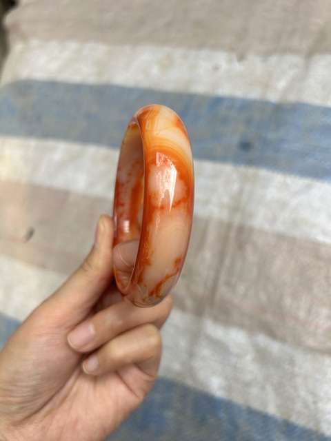 古玩雜項瑪瑙手鐲真品鑒賞圖