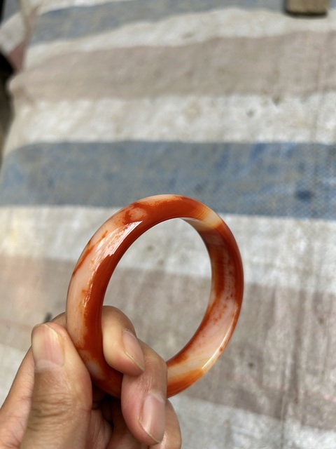 古玩雜項瑪瑙手鐲真品鑒賞圖