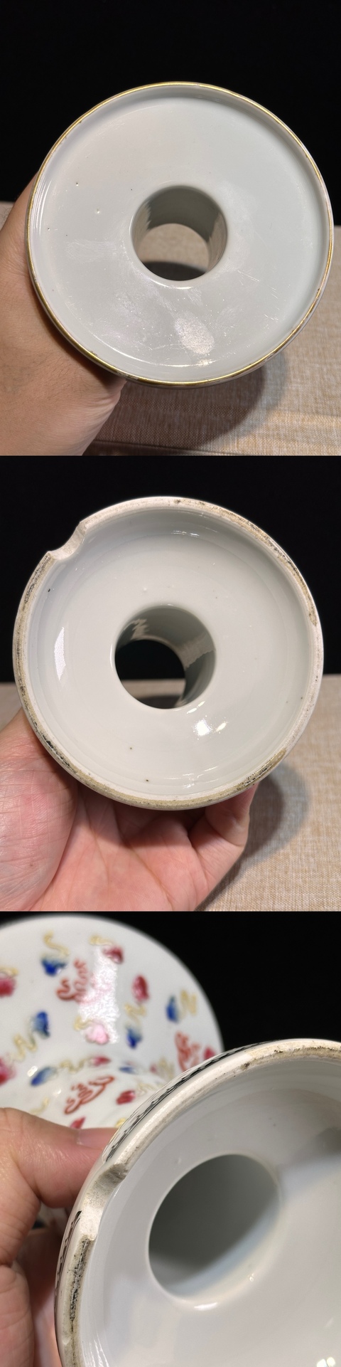 古玩陶瓷粉彩云龍紋宮燈真品鑒賞圖