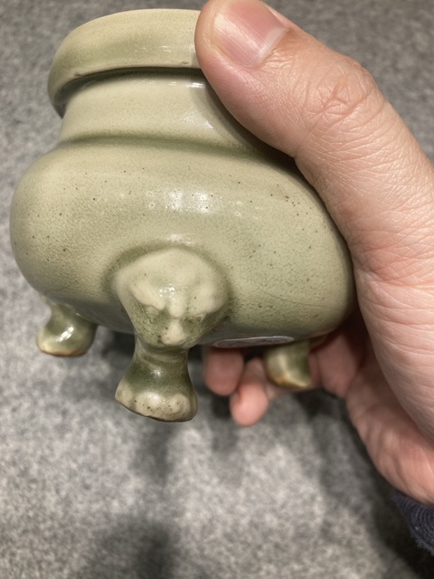 古玩陶瓷耀州窯月白釉爐真品鑒賞圖