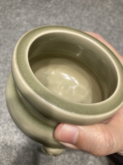古玩陶瓷耀州窯月白釉爐真品鑒賞圖