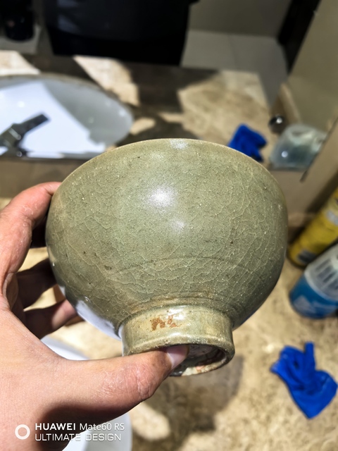 古玩陶瓷元代龍泉青瓷人物故事蓮子碗拍賣，當前價格25800元