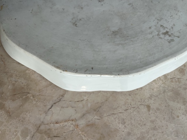 古玩陶瓷粉彩花鳥紋茶盤真品鑒賞圖