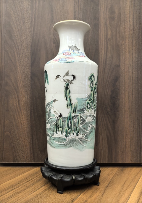 古玩陶瓷粉彩人物故事紋軟棒槌瓶(高34)拍賣,當(dāng)前價格15888元