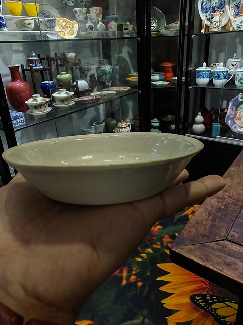 古玩陶瓷青白釉刻花洗真品鑒賞圖